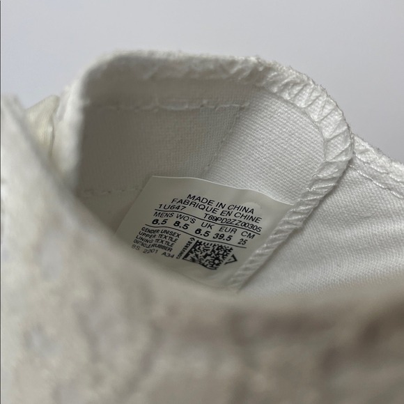Converse‎ Women's Bridal Wedding Cream Lace Ribbon White Sneakers 8.5 - Picture 9 of 14